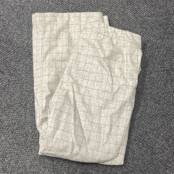 Lauren Ralph Lauren | High Rise Windowpane Pants Gray Wool Womens Size 10 Petite - Picture 6 of 6